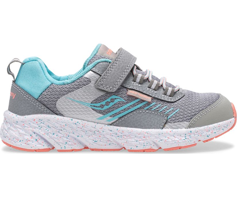 Tenis Saucony Viento Shield A/C Niños Grises Azules | México 784RVDW